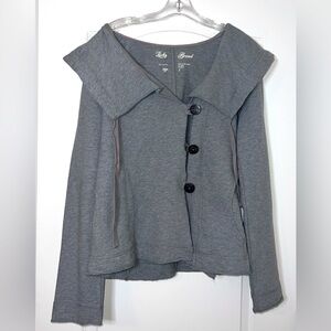 Gray Lucky Brand - Unique Button Up Sweatshirt  (Large)